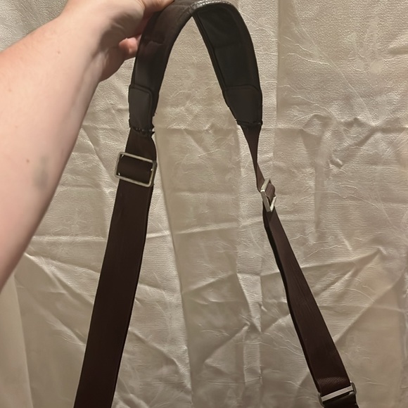 GENUINE LEATHER GABOL UNISEX TRAVEL BAG LAPTOP BAG PROFESSIONAL DARK BROWN - Picture 8 of 9